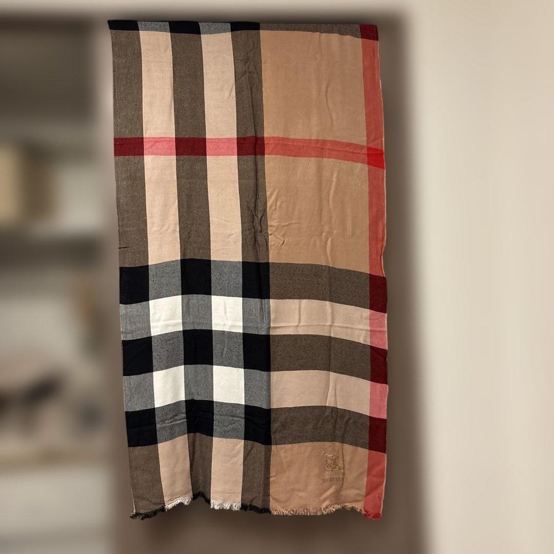 【美品】Burberry チェック柄ストール　180×65cm