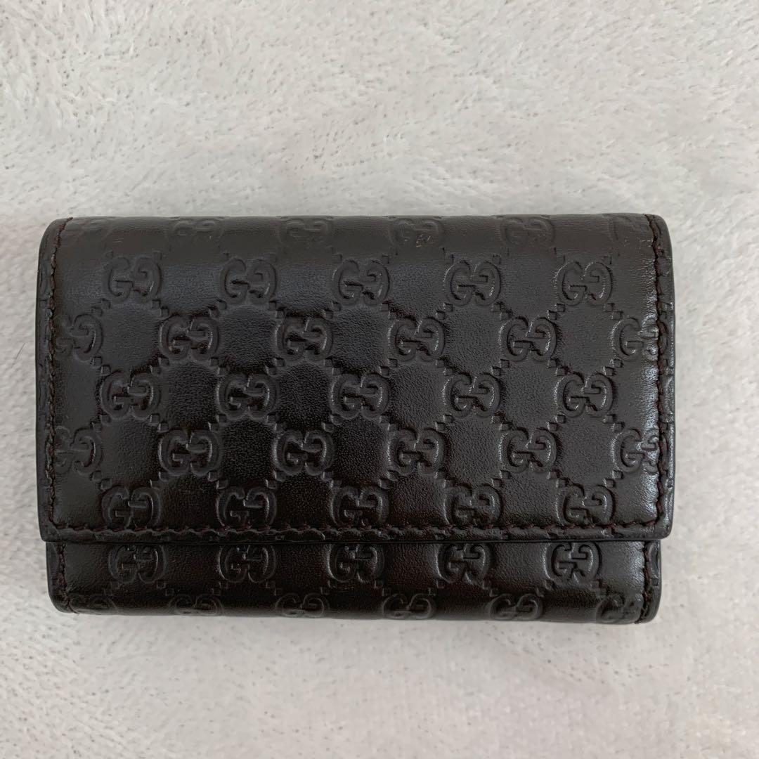 GUCCI キーケース　箱付き　袋付き　GG ブラウン