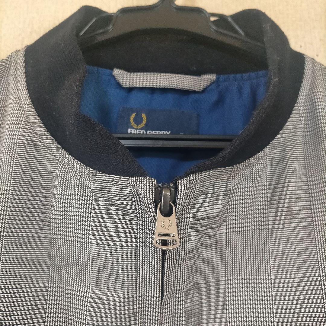 フレッドペリー FRED PERRY グレンチェック ブルゾン 短丈 ジャケット