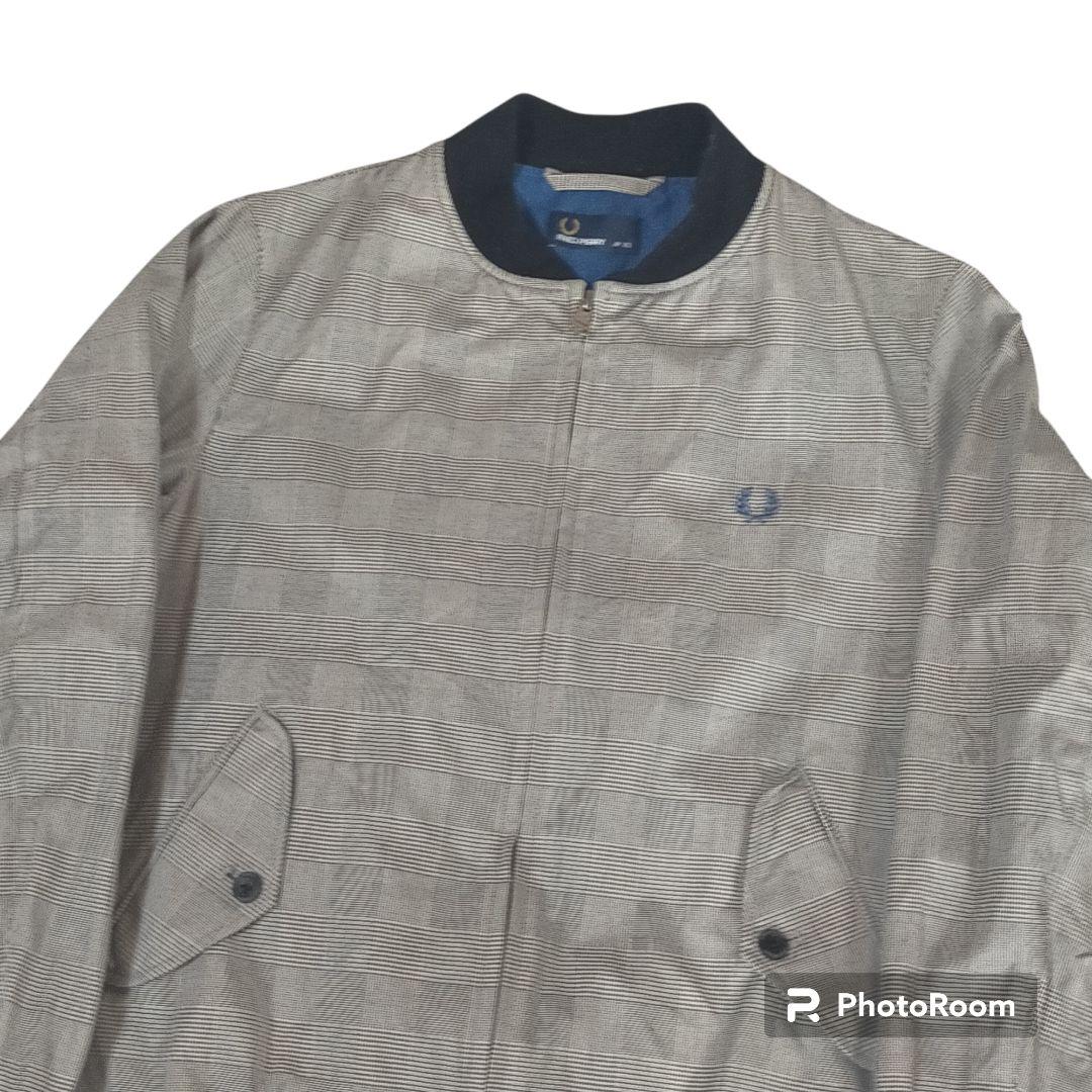 フレッドペリー FRED PERRY グレンチェック ブルゾン 短丈 ジャケット