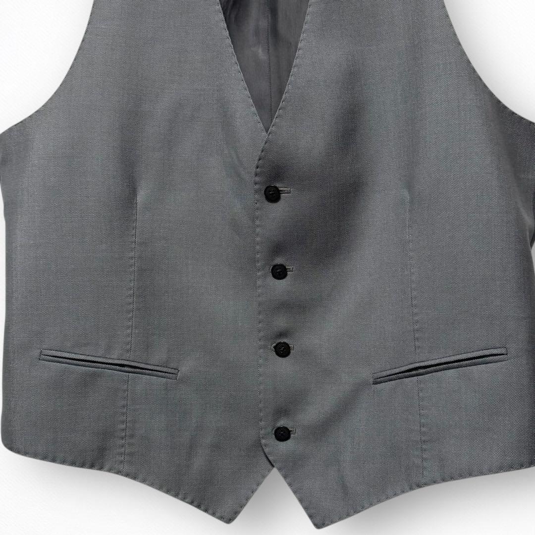 エンポリオアルマーニ ジレ ベスト グレー 54 正規品 ウール×シルク メンズ