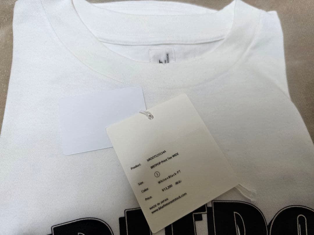 blurhms ROOTSTOCK BRITPOP PRINT WIDE 白×黒