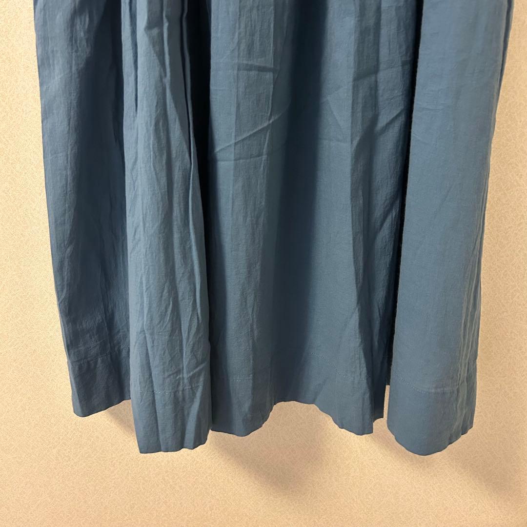 【新品】北欧、暮らしの道具店　パンツ派さんにもおすすめのギャザースカート ブルー