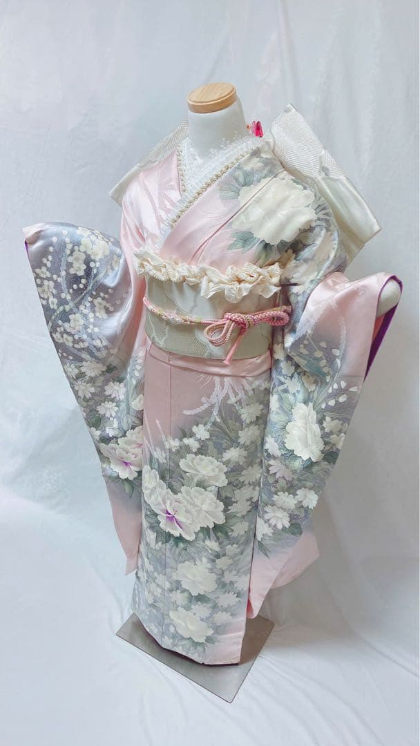 振袖　牡丹　鳳凰　花模様　梅花　成人式6点セット
