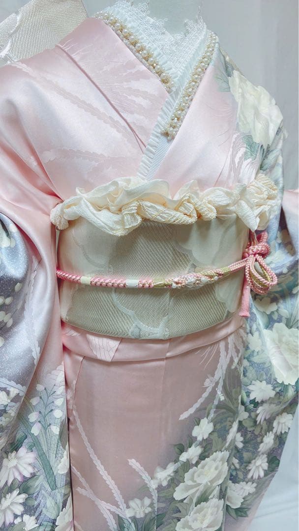振袖　牡丹　鳳凰　花模様　梅花　成人式6点セット