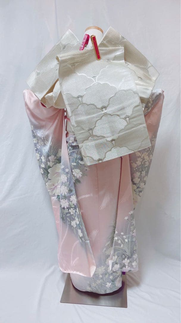 振袖　牡丹　鳳凰　花模様　梅花　成人式6点セット