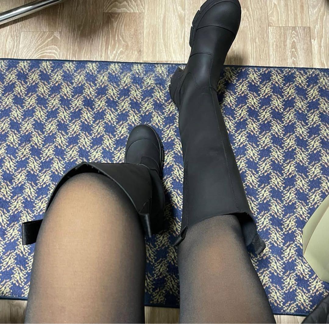 GANNI ガニー リサイクルラバー ロングブーツ