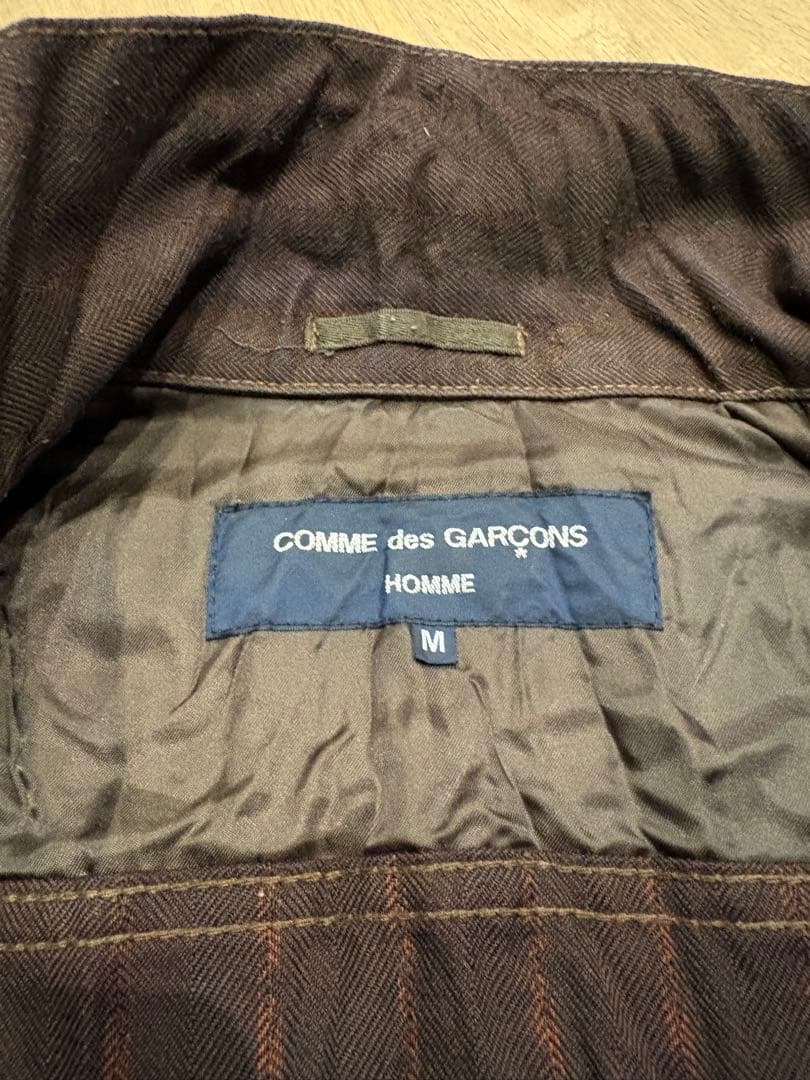 希少COMME des GARÇONS ダークブラウン トラッカージャケット M