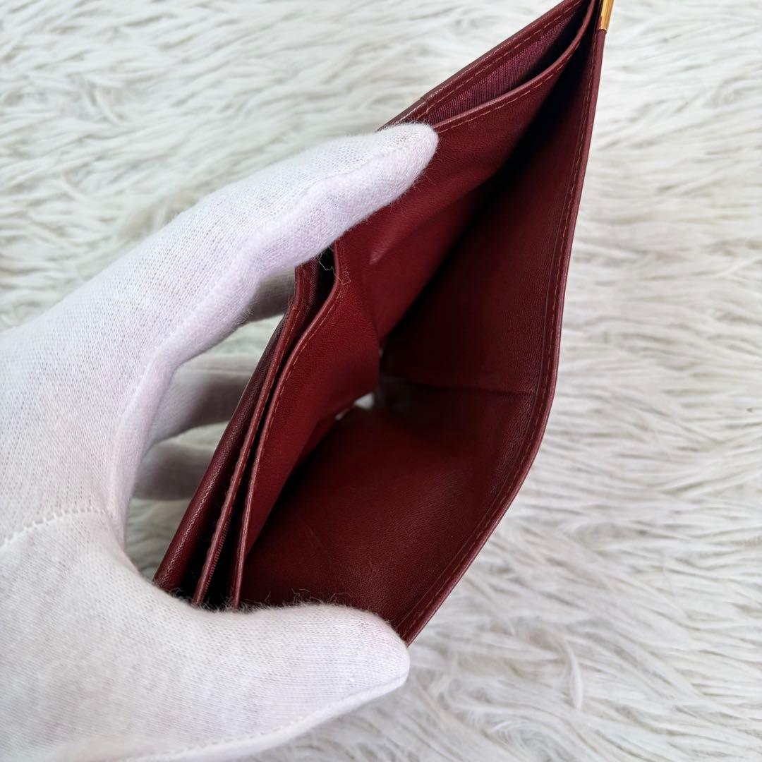 未使用級✨Cartier カルティエ 二つ折り財布 マスト ボルドー 小銭入れ