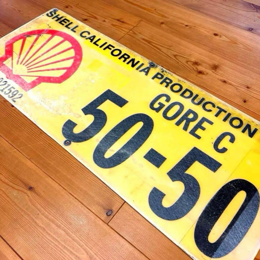 80s SHELL カリフォルニア　オイル　看板　ガレージ　USAサイン