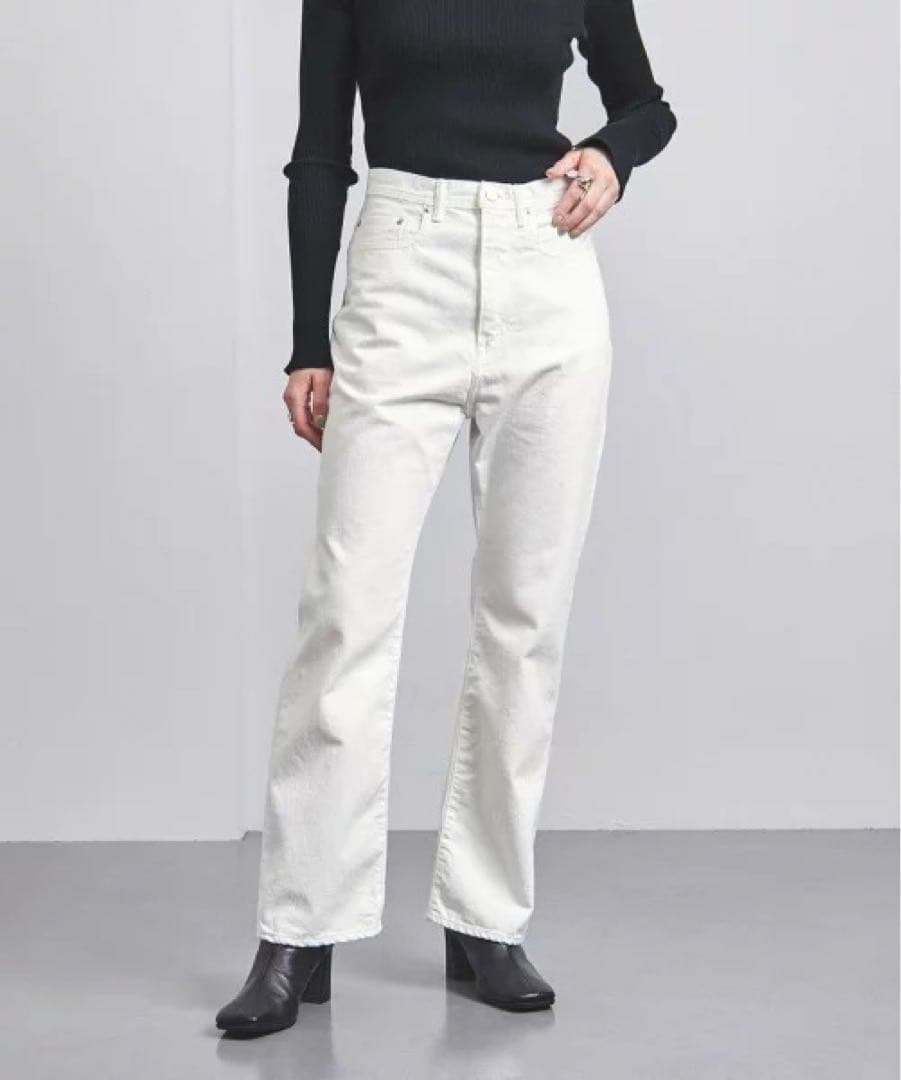 新品★ セミフレア デニムパンツ 白 UNITED ARROWS ¥19800