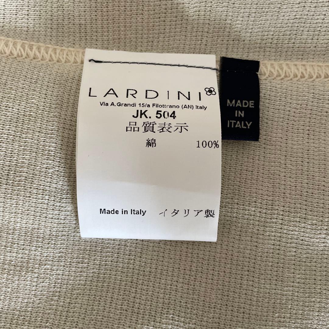 【美品】LARDINI コットンニットジャケット　S ブートニエール付き