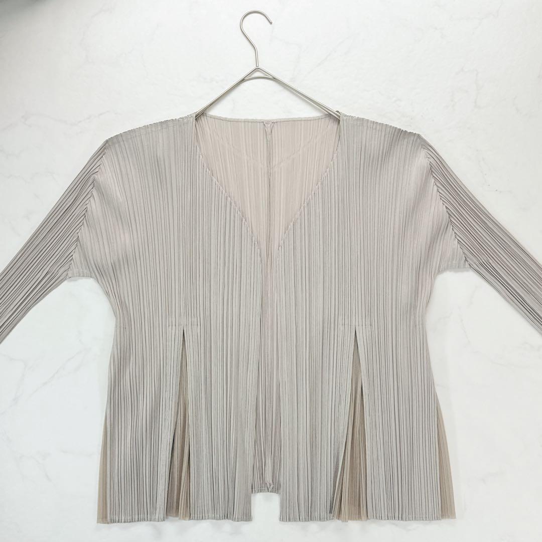 プリーツプリーズ 長袖カーディガン イッセイミヤケ PLEATS PLEASE