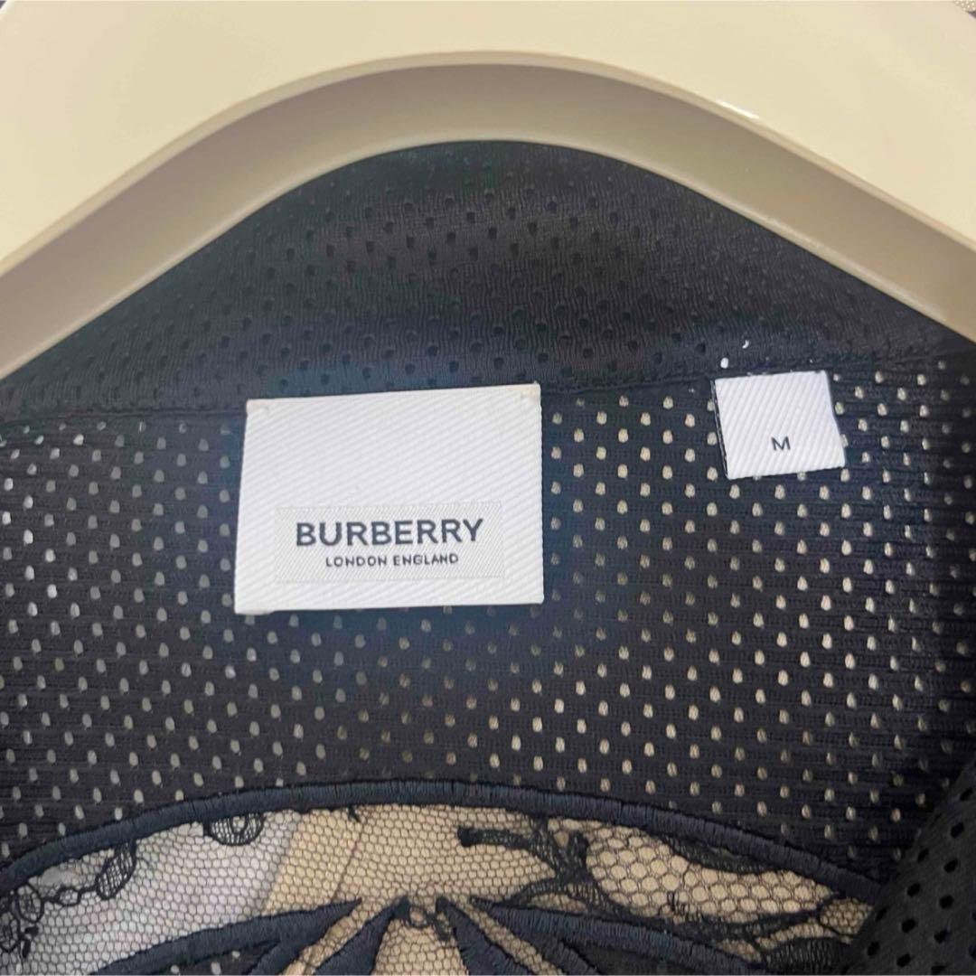 希少 BURBERRY ティッシ期 バーバリー ビッグロゴ メッシュ シャツ
