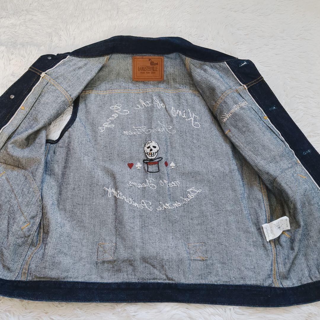 ギャングスタービル THE FIXER インディゴ デニムベスト OLD巻き刺繍