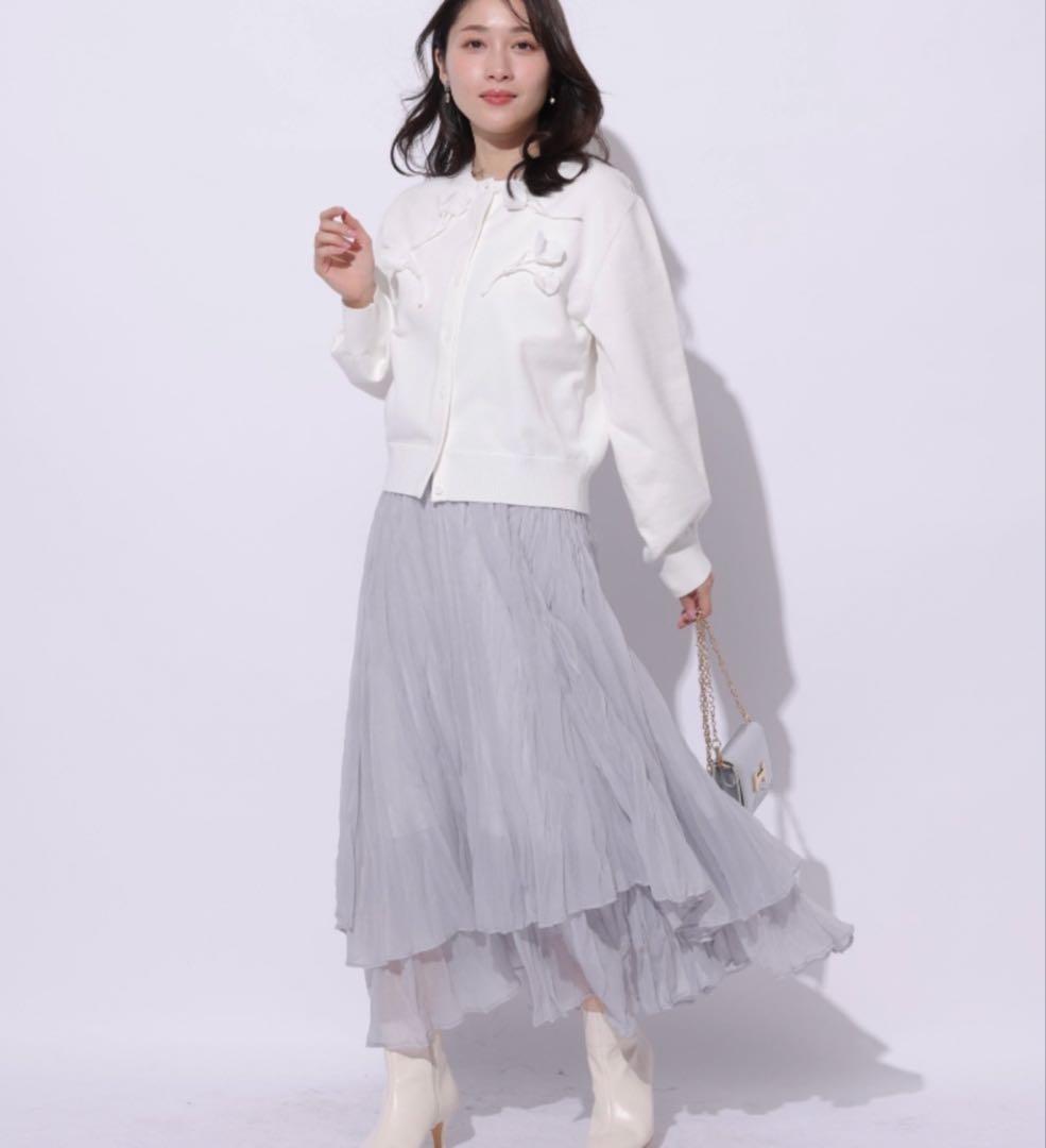新品Apuweiser-riche ワッシャープリーツレイヤードスカート