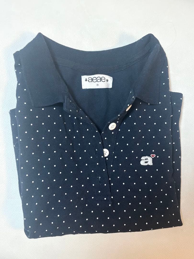 aeae DOT PK T-SHIRTS ネイビー ドット ポロシャツ 1