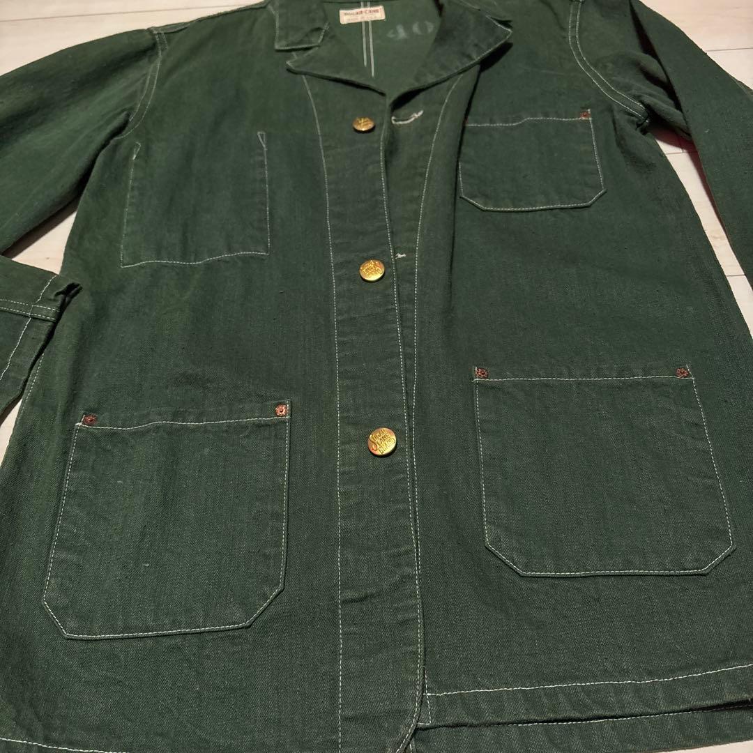 SUGAR CANE カバーオールLサイズ 緑 グリーン 美品 チェンジボタン