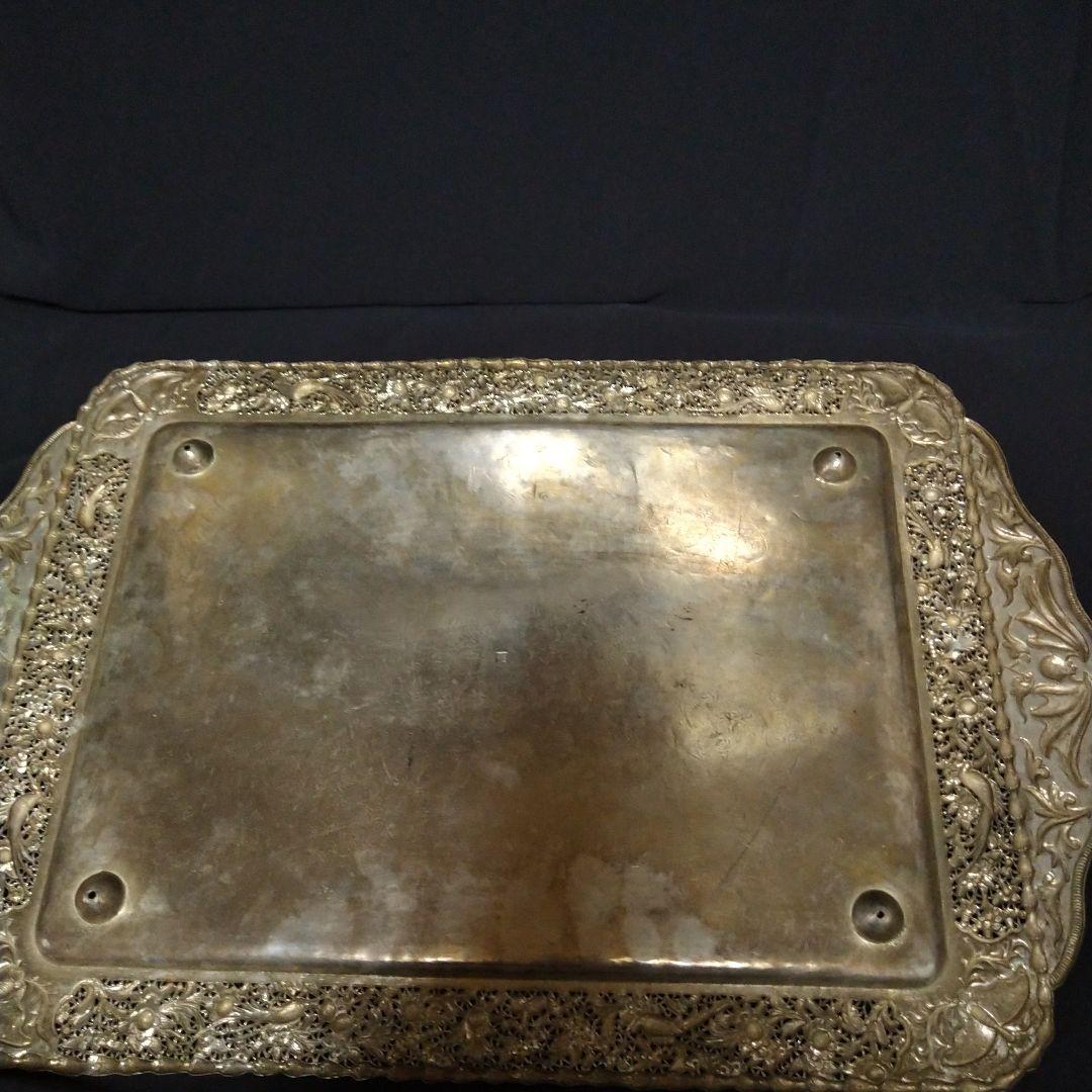 金属工芸　彫金　トレー　プレート　 打出し