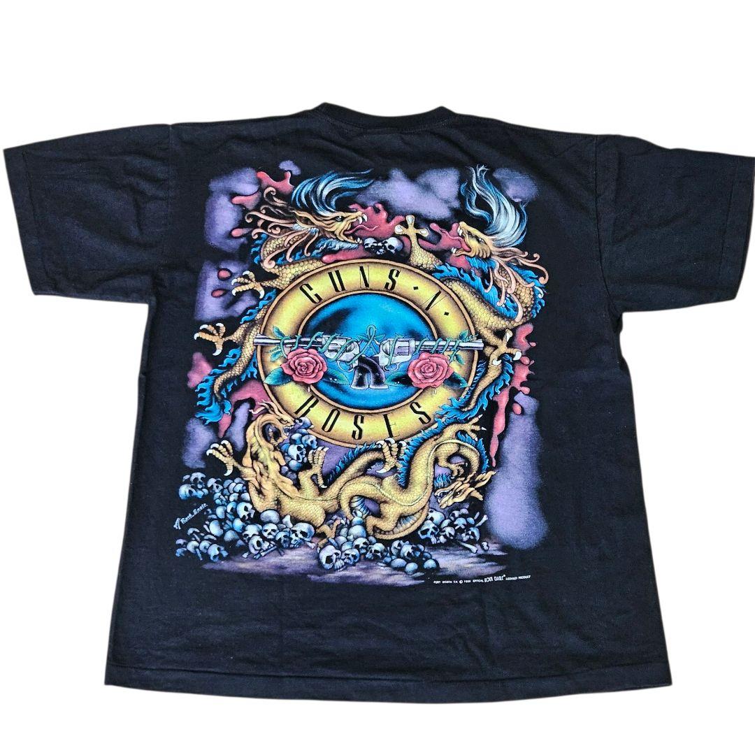 茶*酒様 90s FITS L-XL 古着 GUNS N' ROSES Tシャツ