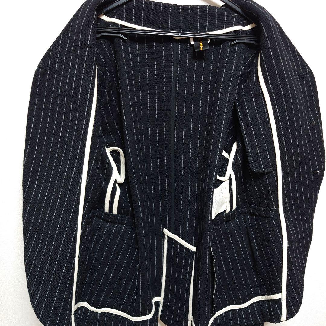 レア　COMME des GARCONS　ストライプジャケット　ブラック　XS