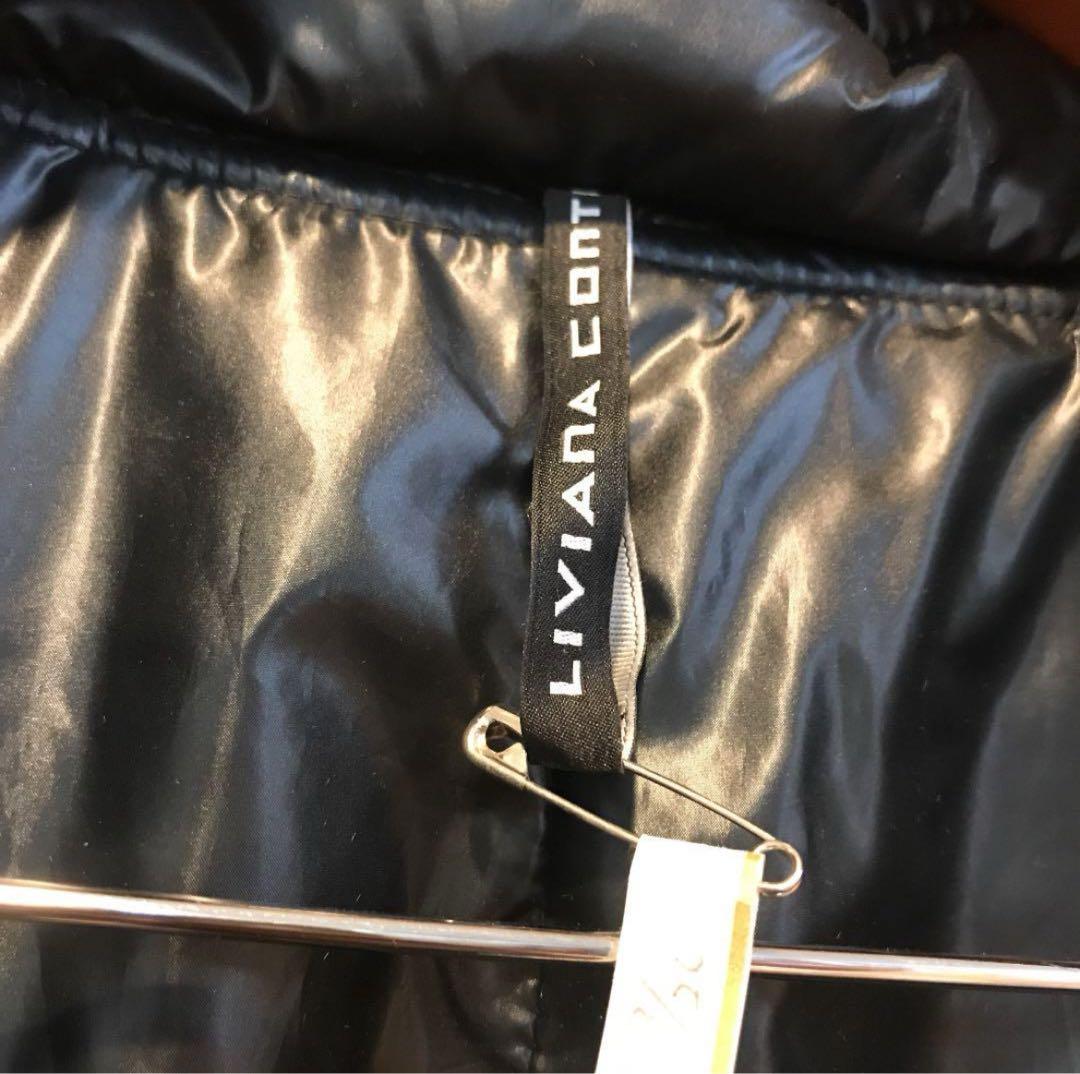 LIVIANA CONTI リビアナコンティ 44 ブラック系光沢×ニット生地