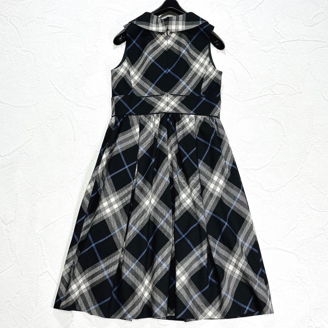 ✨美品✨BURBERRY　ノースリーブワンピース　丸襟　ノバチェック　日本製