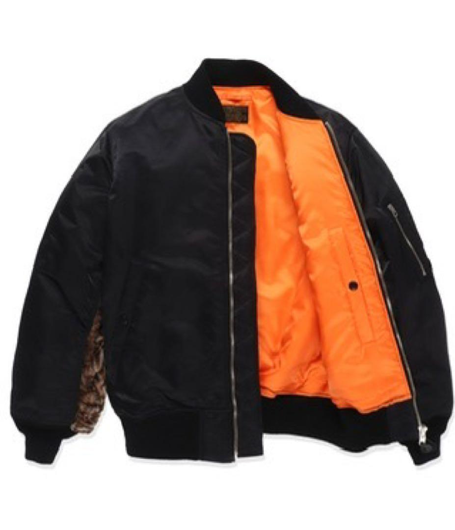 ワコマリアLEOPARD FAUX FUR MA-1 FLIGHT JACKET