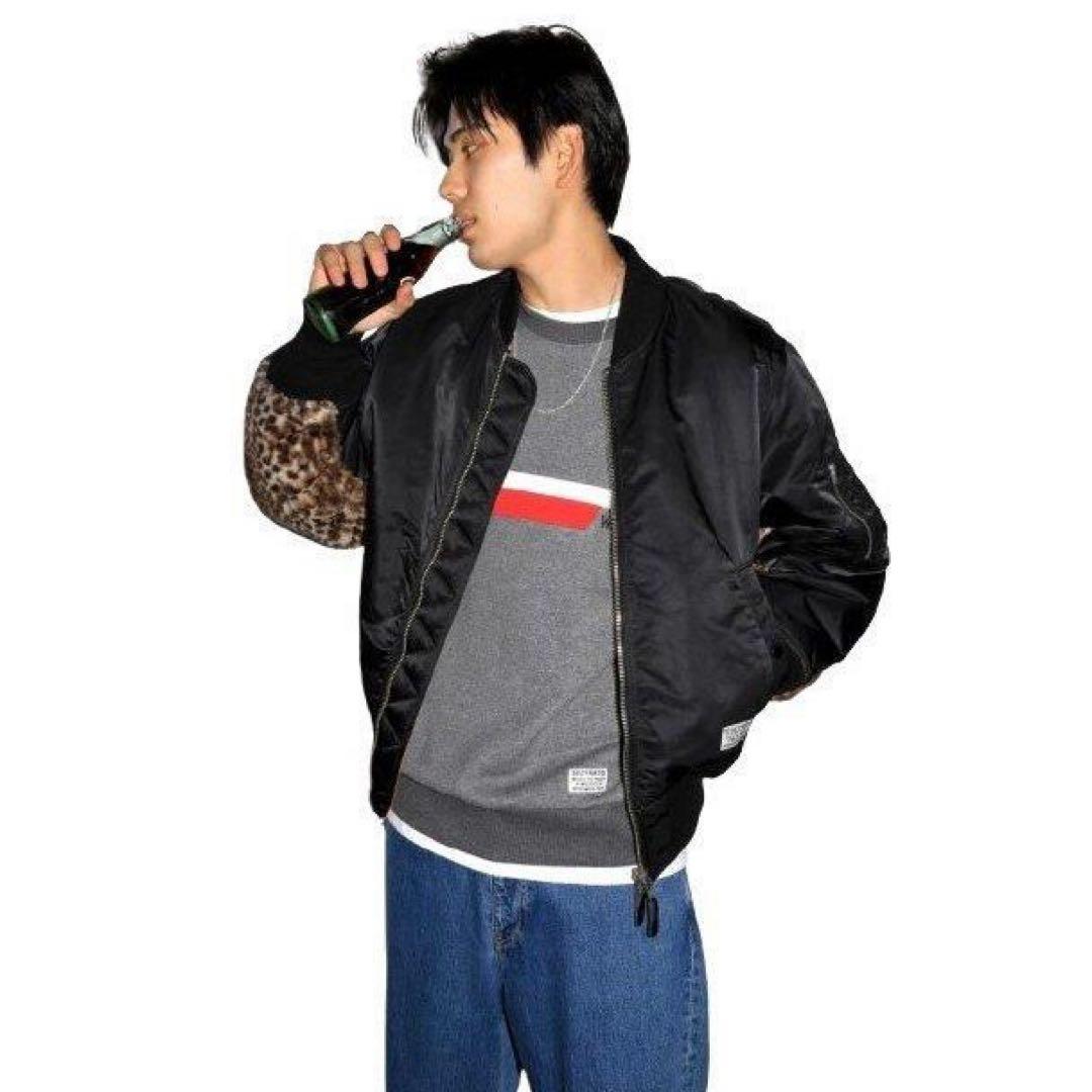 ワコマリアLEOPARD FAUX FUR MA-1 FLIGHT JACKET