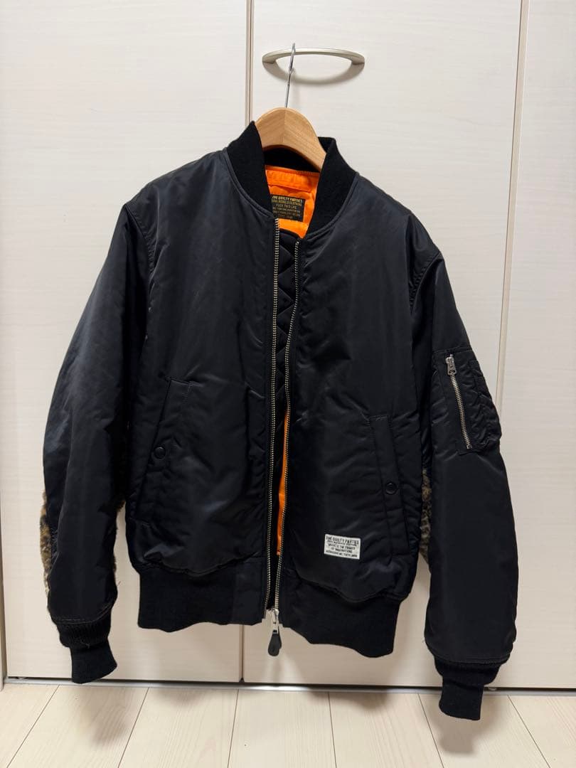 ワコマリアLEOPARD FAUX FUR MA-1 FLIGHT JACKET