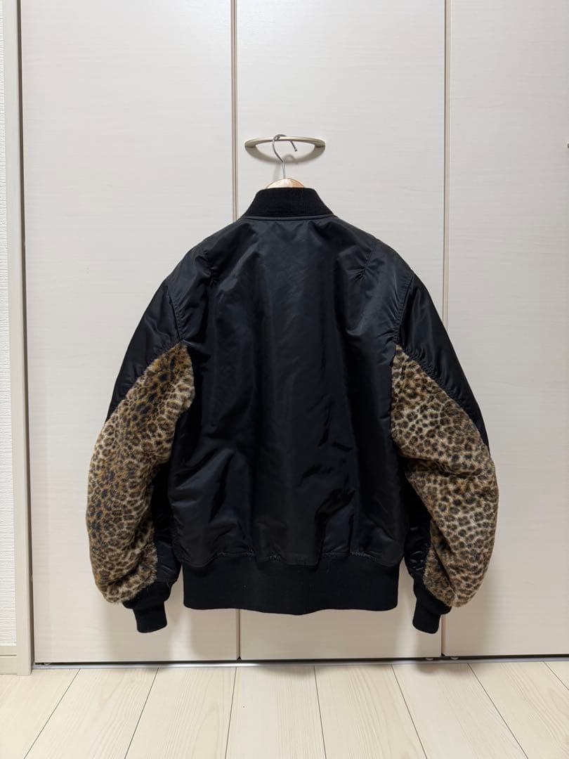 ワコマリアLEOPARD FAUX FUR MA-1 FLIGHT JACKET