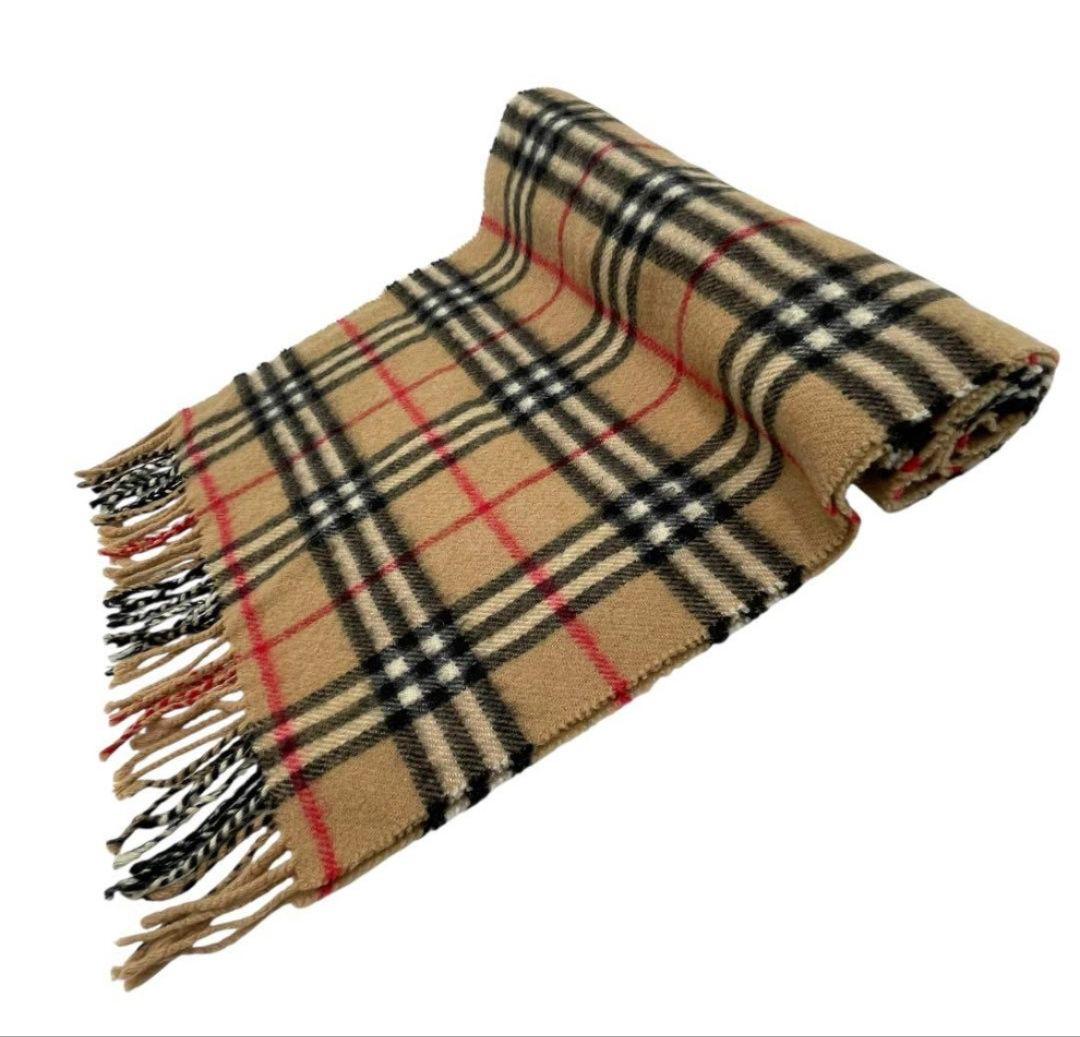 Burberry ベージュ チェック柄 マフラー