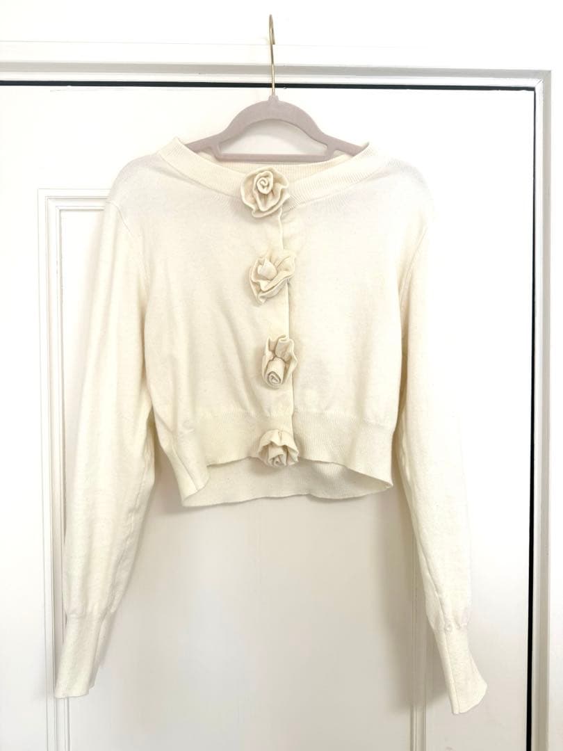 Treat ürself Rose flower motif cardigan