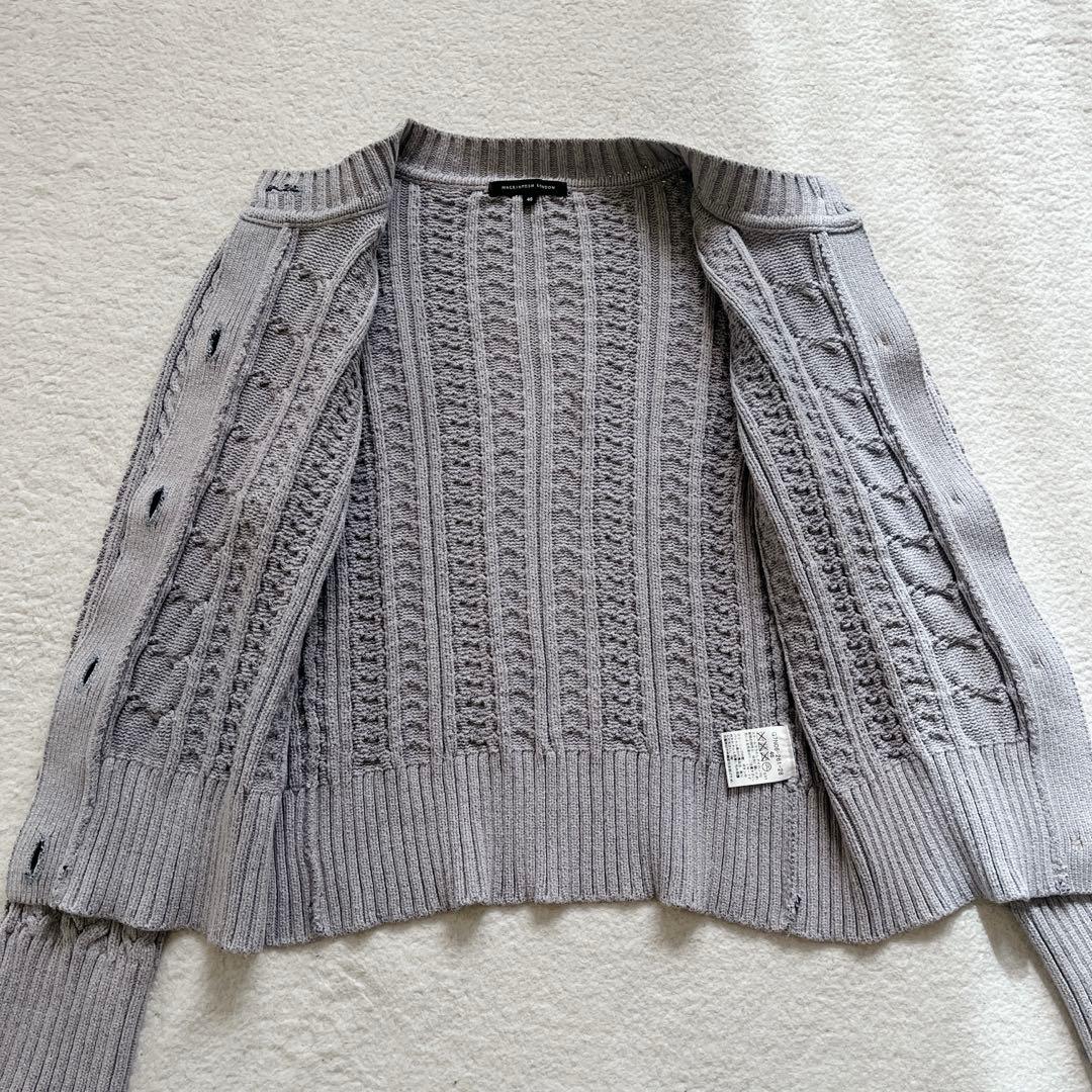 マッキントッシュ ロンドン ケーブルニット カーディガン グレー