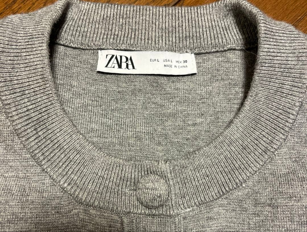 ZARA プレーンニットジャケットL
