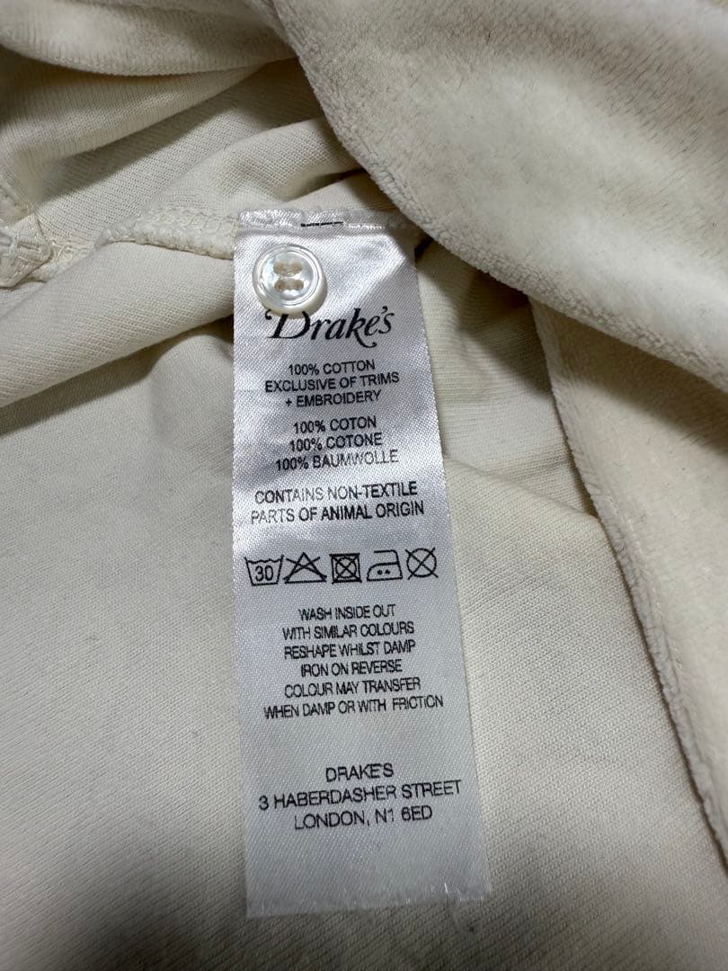 Drake’s V-Neck Long Sleeve Polo Shirt 36