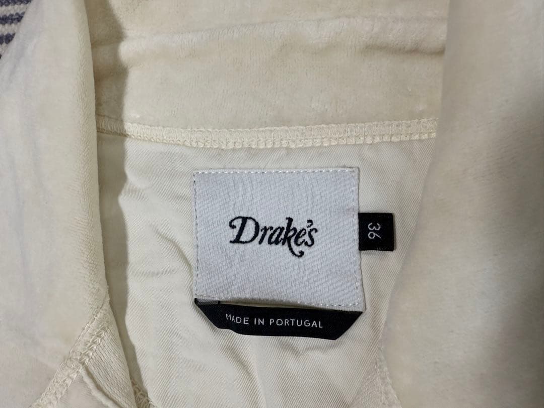 Drake’s V-Neck Long Sleeve Polo Shirt 36