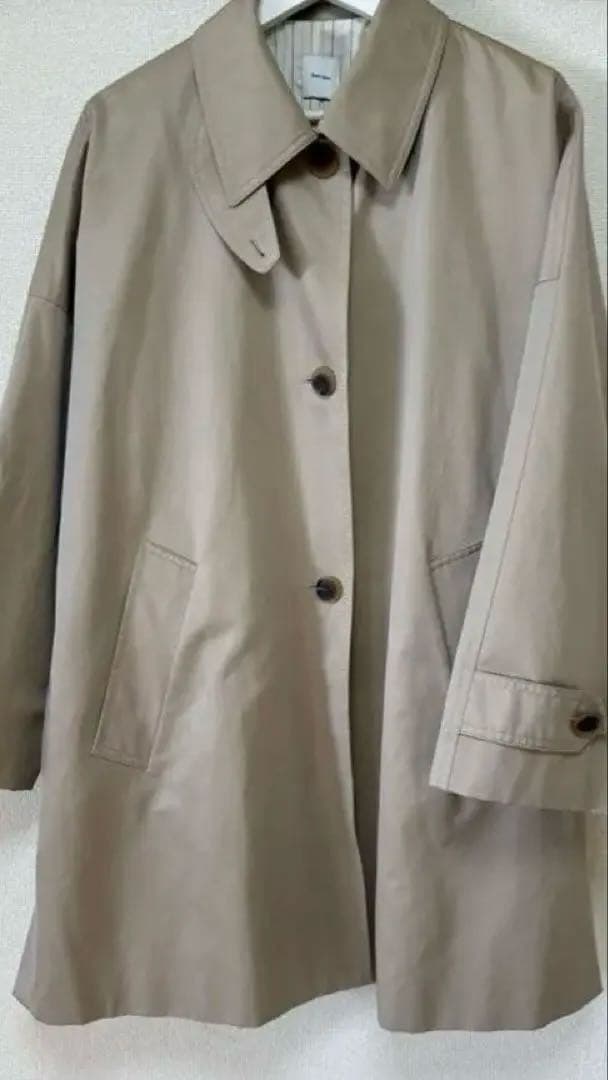 美品　スピックアンドスパン T/Cギャバジンステンカラーコート　36