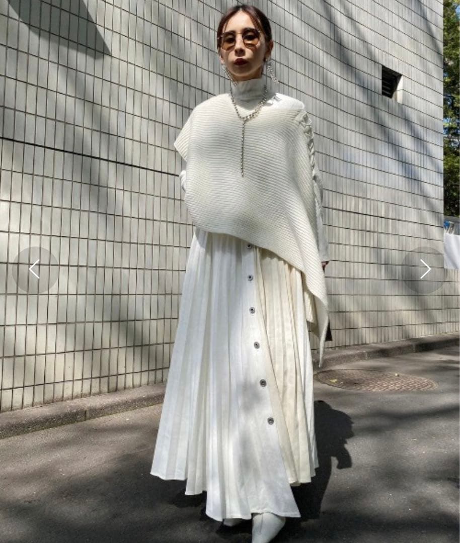 ameri vintage DENIM PLEATS SKIRT スカート