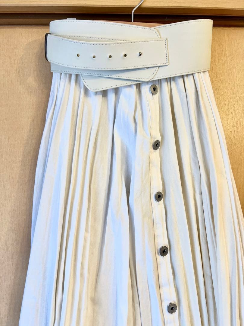ameri vintage DENIM PLEATS SKIRT スカート