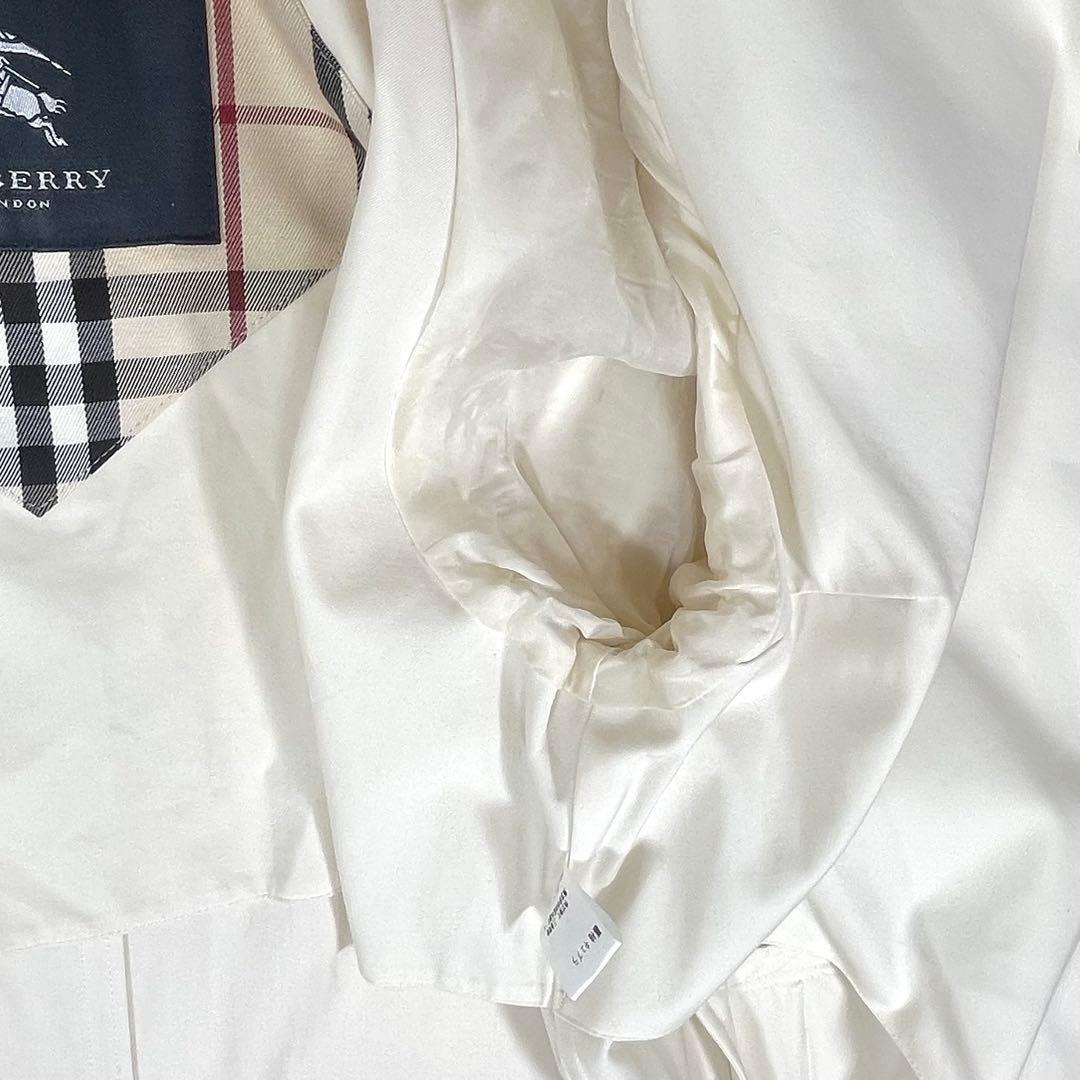 BURBERRY LONDON ステンカラー スプリングコート ロング ホワイト