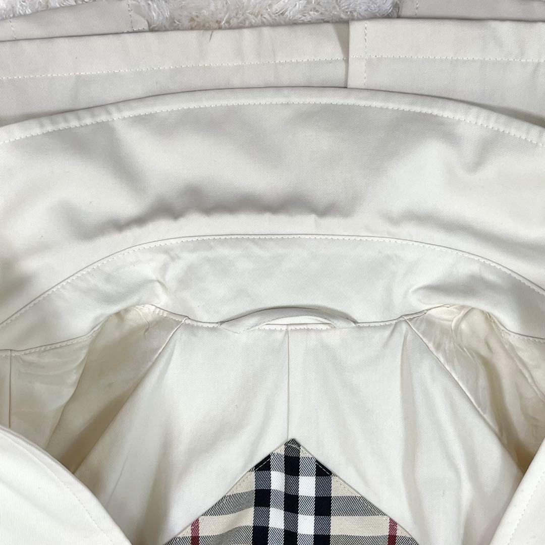 BURBERRY LONDON ステンカラー スプリングコート ロング ホワイト