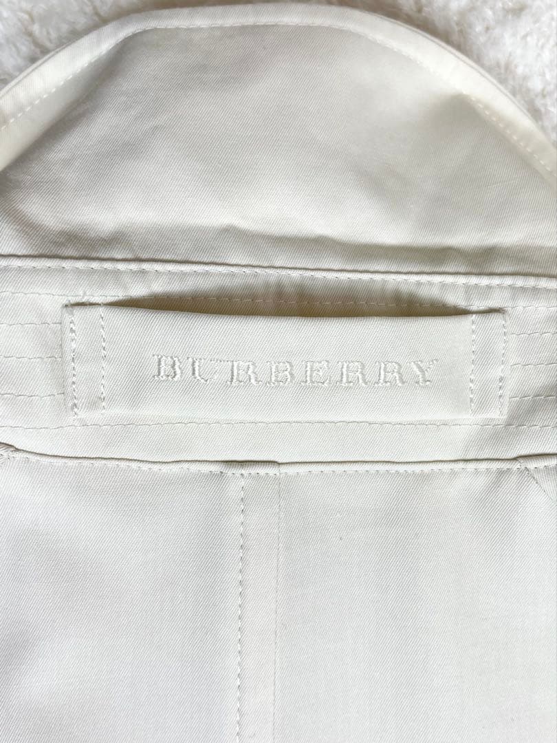 BURBERRY LONDON ステンカラー スプリングコート ロング ホワイト