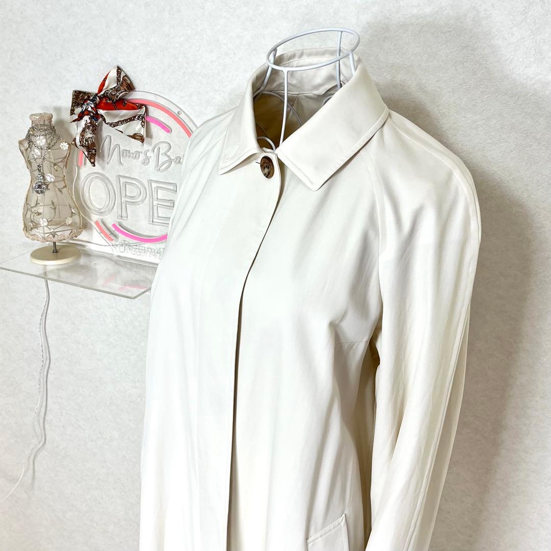 BURBERRY LONDON ステンカラー スプリングコート ロング ホワイト