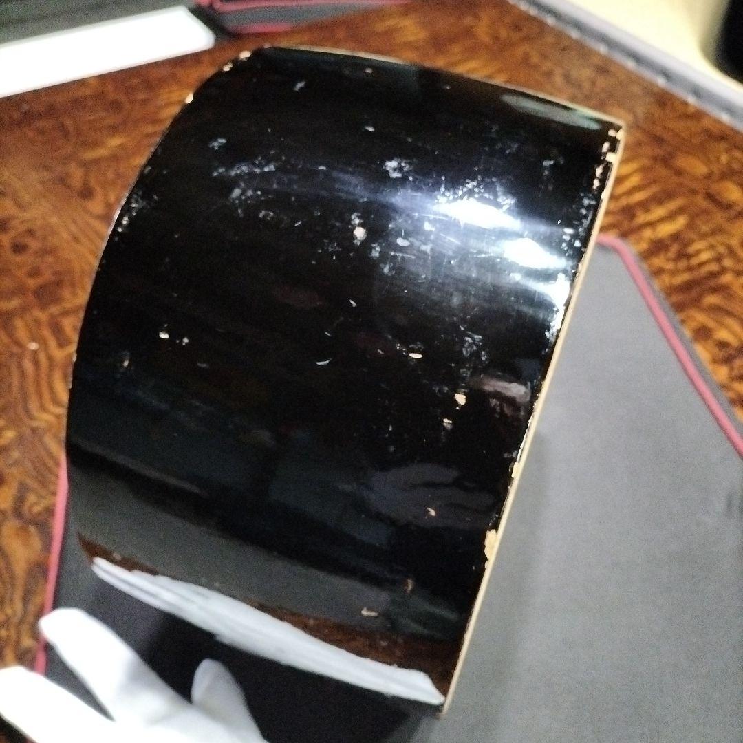 白けやき胴　締太鼓　和太鼓　くり抜き胴　中古品（黒地）