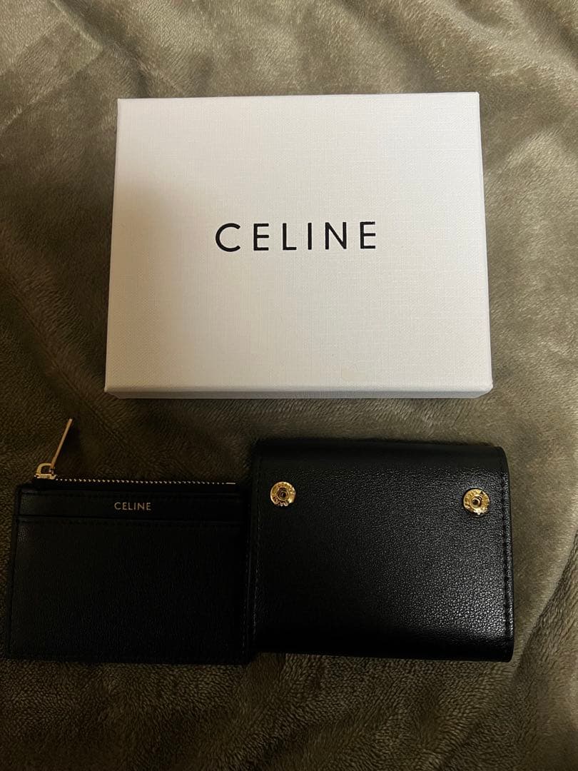 CELINE ブラック 三つ折り財布 箱付き