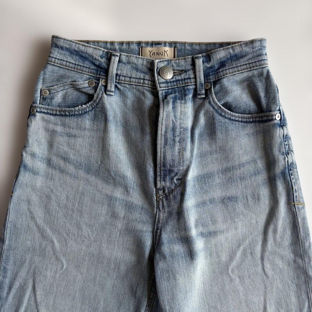 【美品】YANUK ハイウエスト ボーイズストレー LEAレディース S