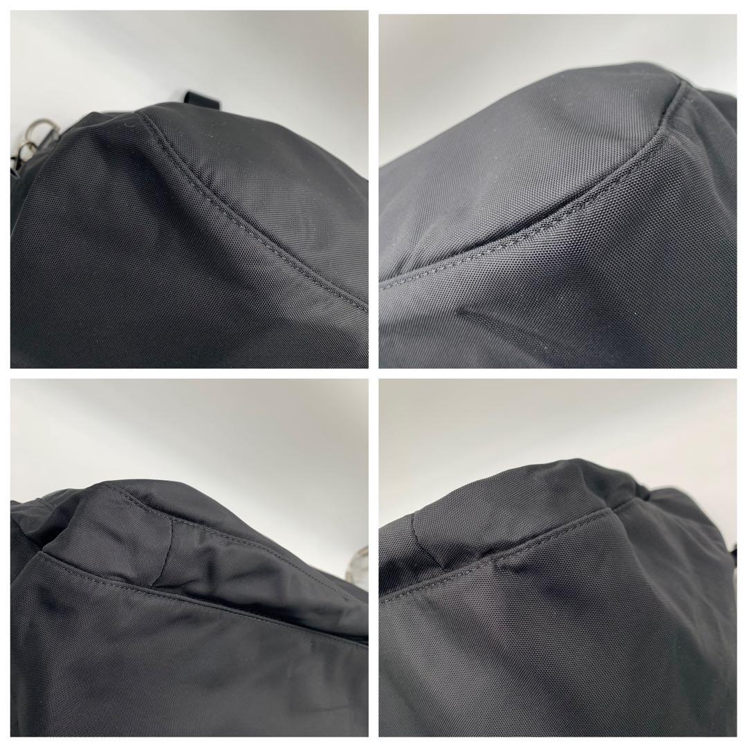 未使用級 アニエスベー ボヤージュ ボストンバッグ 2way ナイロン 牛革 黒
