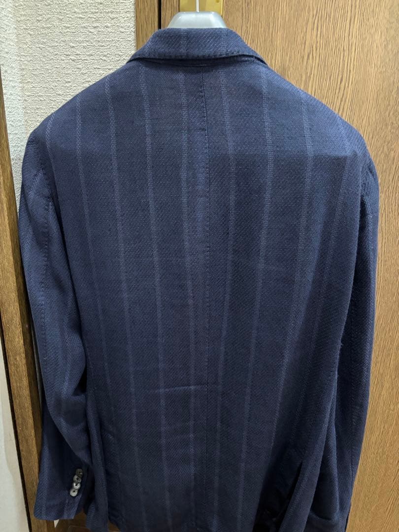 鎌倉シャツ　casual134 ナポリジャケット 50 ブルー　イタリア製