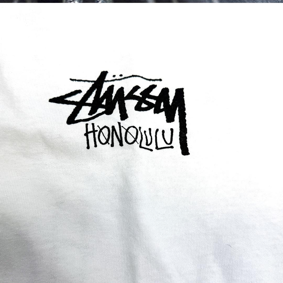 【新品未使用】 STUSSY ハワイ限定 Tシャツ Lサイズ ホワイト ホノルル
